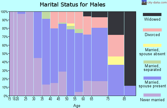 Zip code 05777 marital status for males