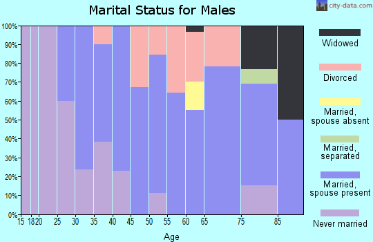 Zip code 05903 marital status for males