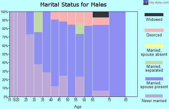 Zip code 06016 marital status for males