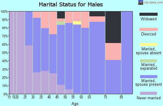 Zip code 06043 marital status for males
