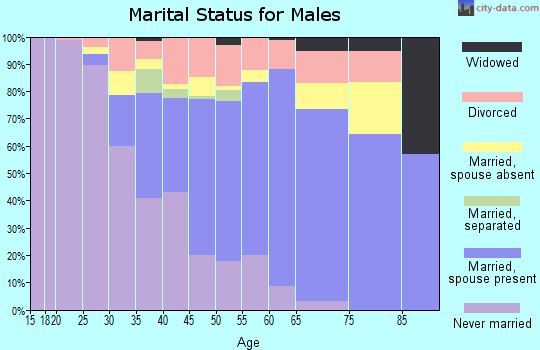 Zip code 06071 marital status for males