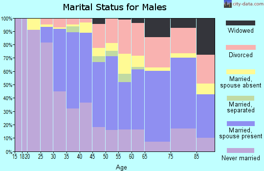Zip code 06108 marital status for males