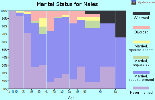 Zip code 06110 marital status for males
