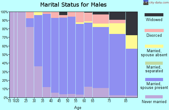 Zip code 06117 marital status for males