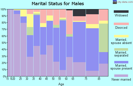 Zip code 06226 marital status for males