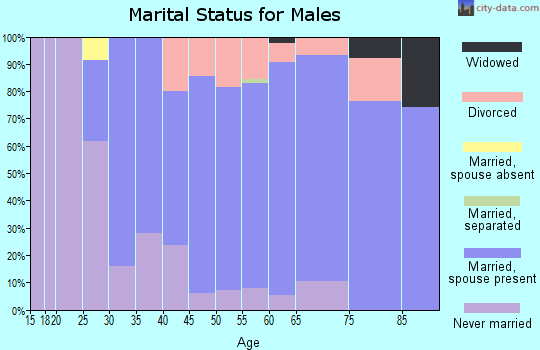Zip code 06238 marital status for males