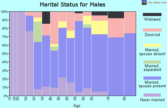 Zip code 06249 marital status for males