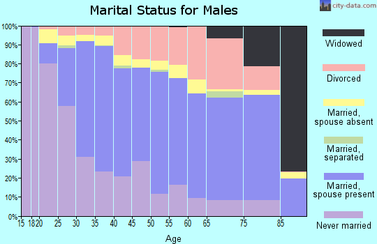 Zip code 06340 marital status for males