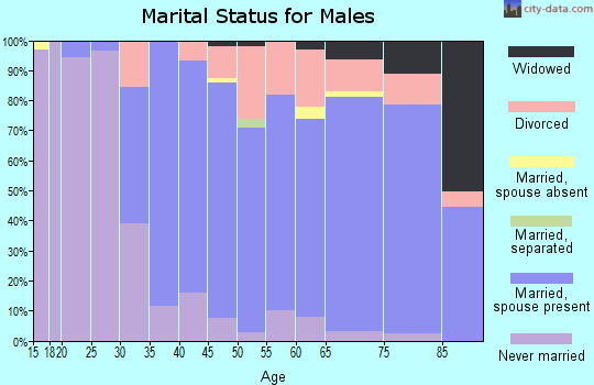 Zip code 06371 marital status for males