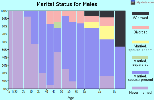 Zip code 06403 marital status for males