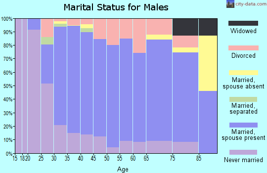 Zip code 06415 marital status for males