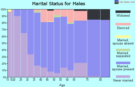 Zip code 06424 marital status for males