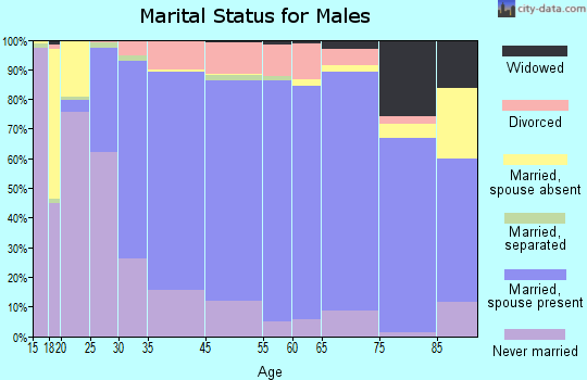 Zip code 06432 marital status for males