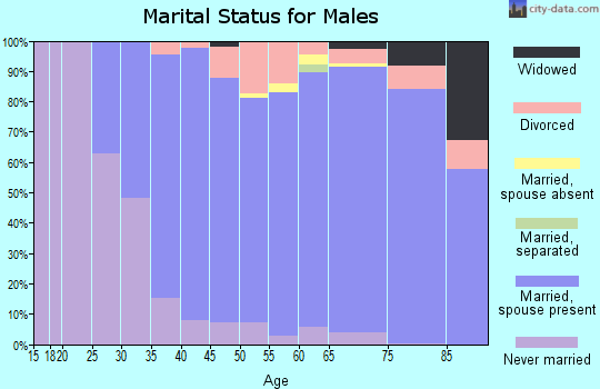 Zip code 06443 marital status for males