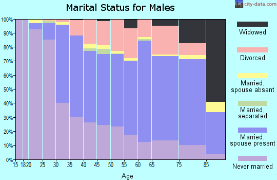 Zip code 06457 marital status for males