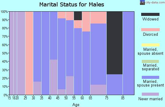 Zip code 06469 marital status for males
