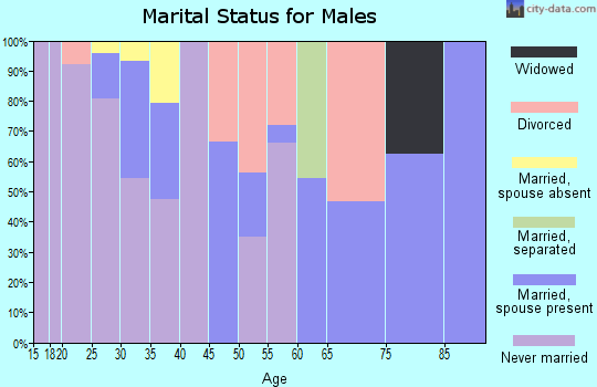 Zip code 06510 marital status for males