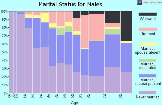 Zip code 06511 marital status for males