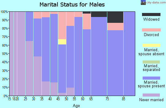 Zip code 06524 marital status for males