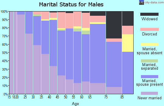 Zip code 06708 marital status for males
