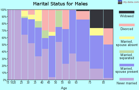 Zip code 06710 marital status for males