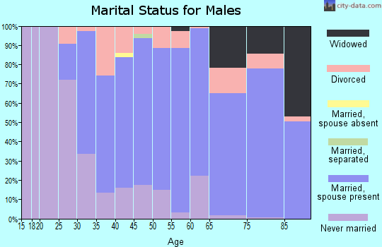 Zip code 06712 marital status for males