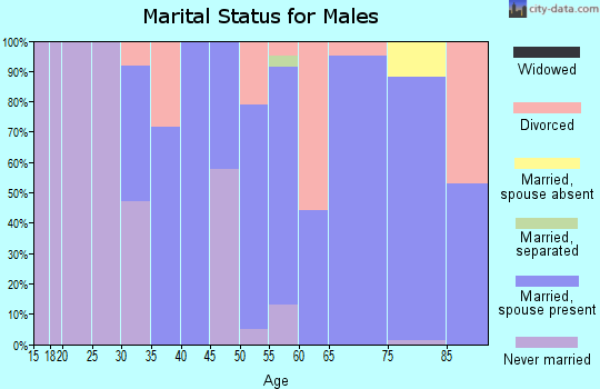 Zip code 06756 marital status for males