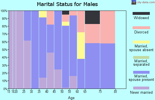 Zip code 06782 marital status for males