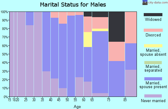 Zip code 06783 marital status for males