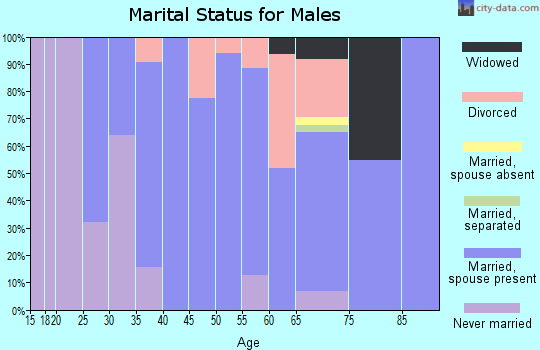 Zip code 06784 marital status for males
