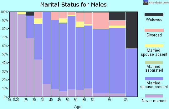 Zip code 06880 marital status for males