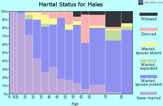 Zip code 07010 marital status for males