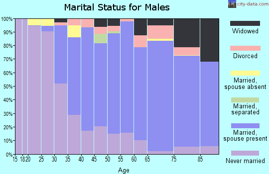 Zip code 07013 marital status for males