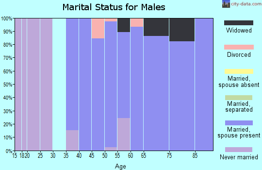 Zip code 07046 marital status for males