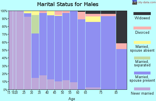 Zip code 07059 marital status for males