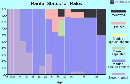Zip code 07068 marital status for males
