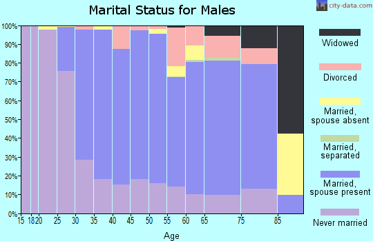 Zip code 07070 marital status for males