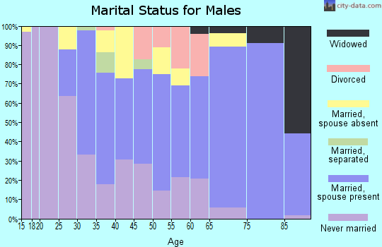 Zip code 07073 marital status for males