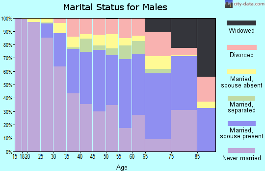 Zip code 07104 marital status for males