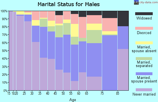 Zip code 07107 marital status for males