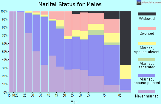 Zip code 07302 marital status for males