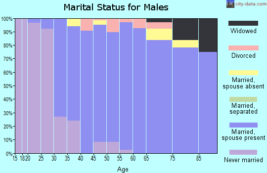 Zip code 07417 marital status for males