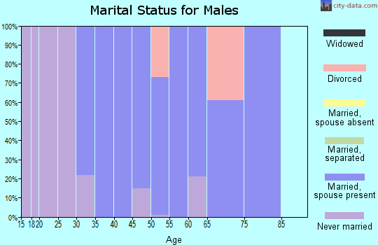 Zip code 07418 marital status for males