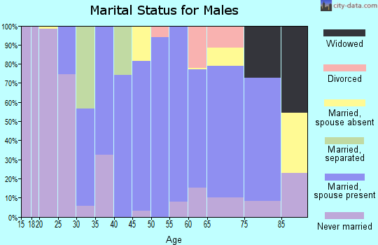 Zip code 07420 marital status for males