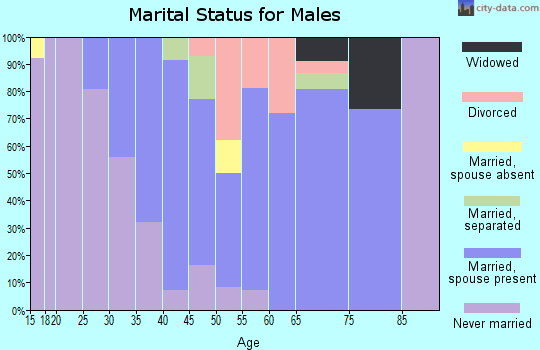 Zip code 07422 marital status for males