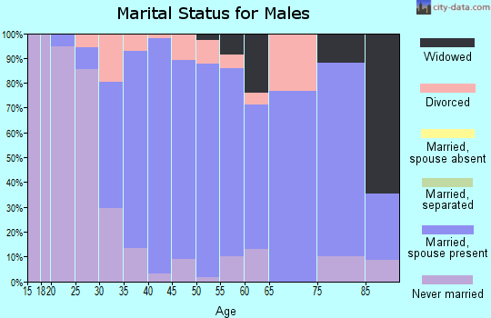Zip code 07446 marital status for males