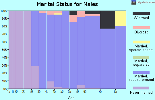 Zip code 07452 marital status for males