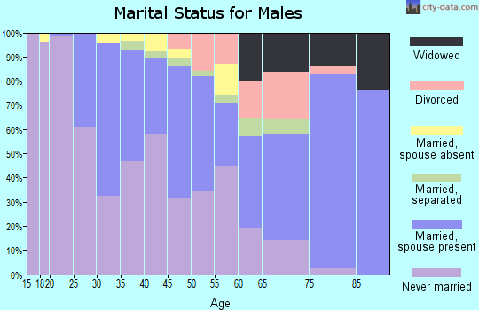 Zip code 07514 marital status for males