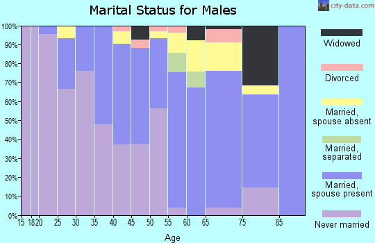 Zip code 07524 marital status for males