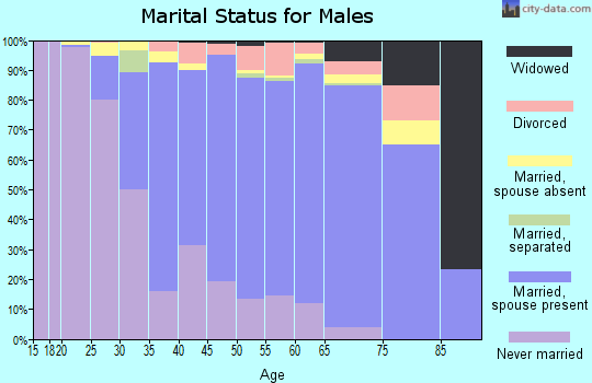 Zip code 07621 marital status for males